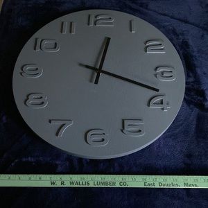 Large gray clock